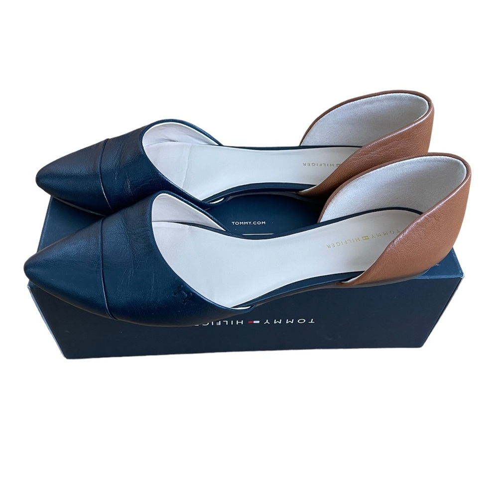 Tommy Hilfiger Blue/Tan Naree3 Ballet Flats